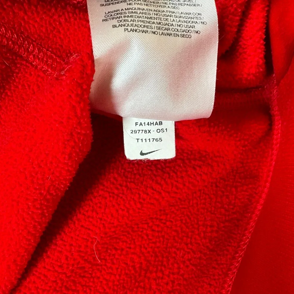 Nike Hoodie Mens Large Red Ohio State Buckeyes Therma Fit NCAA Lined‎ Full Zip